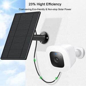 6W Solar Panel Charging Compatible with Eufy Solocam L40/L20/S40 Only,with 13.1ft Waterproof Charging Cable, IP65 Weatherproof,Includes Secure Wall Mount(Black) (1)