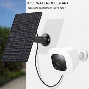 6W Solar Panel Charging Compatible with Eufy Solocam L40/L20/S40 Only,with 13.1ft Waterproof Charging Cable, IP65 Weatherproof,Includes Secure Wall Mount(Black) (1)