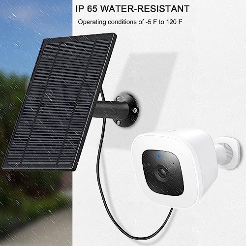 6W Solar Panel Charging Compatible with Eufy Solocam L40/L20/S40 Only,with 13.1ft Waterproof Charging Cable, IP65 Weatherproof,Includes Secure Wall Mount(Black) (1)