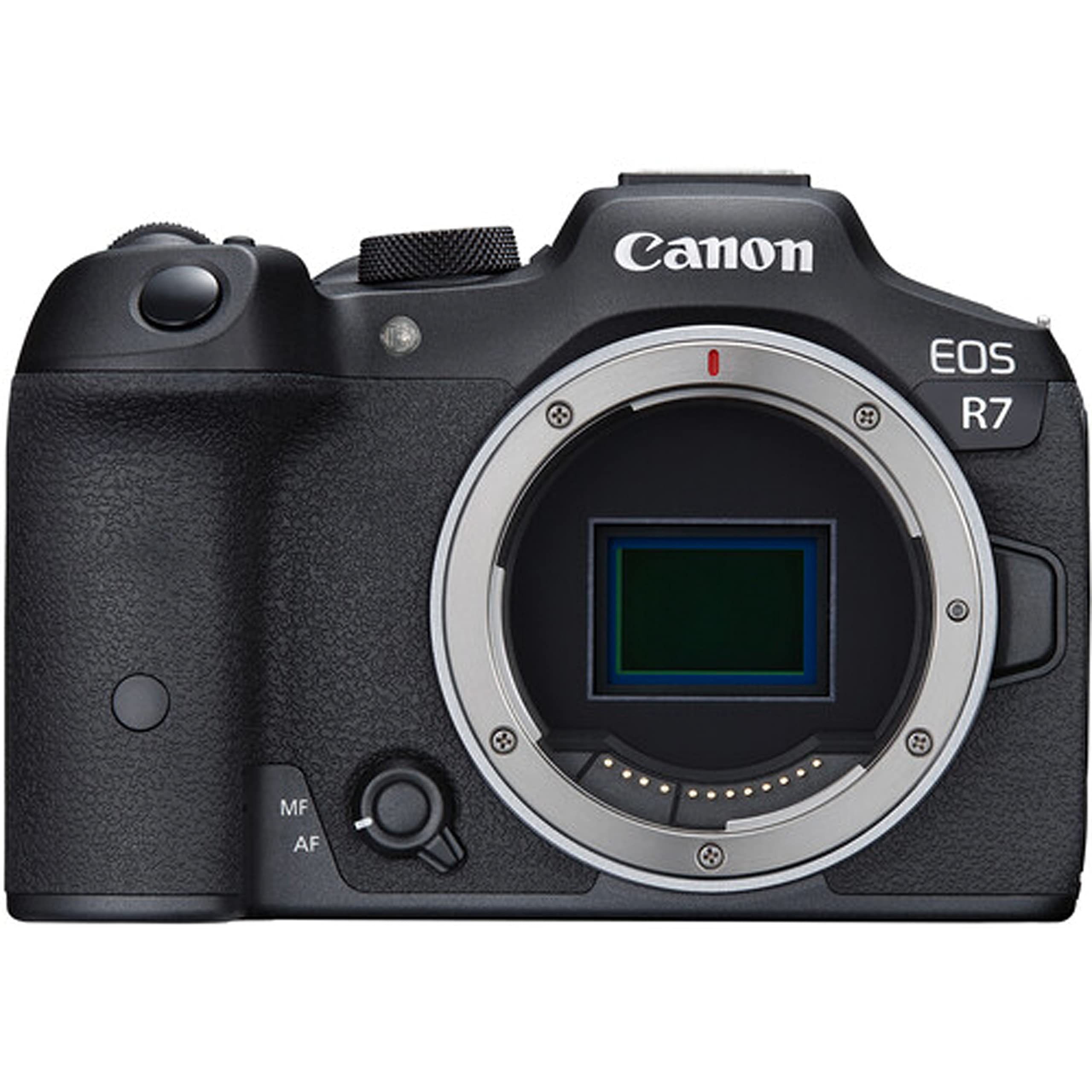 Canon EOS R7 Mirrorless Camera w/RF-S 18-45mm f/4.5-6.3 is STM Lens + 2X 64GB Memory + Microphone + Filters + TTL Flash + More (35pc Bundle)