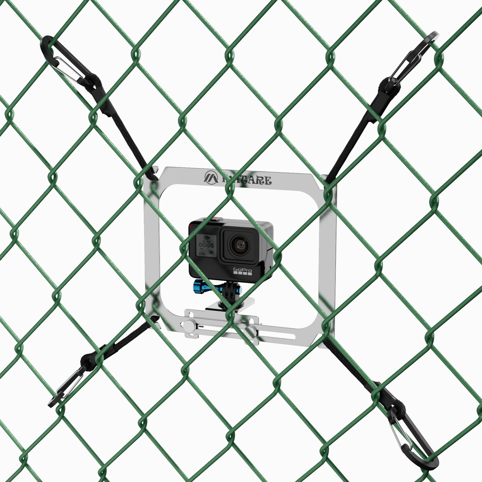 Cell Phone Fence Mount for iPhone, Mevo Start, Phones, GoPro and Other Action Cameras, to a Chain Link Fence for Recording Baseball,Softball and Tennis Games