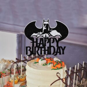 Arolykubay Bat Hero Happy Birthday Cake Topper, Kids Hero Cartoon Theme Party Cake Decoration