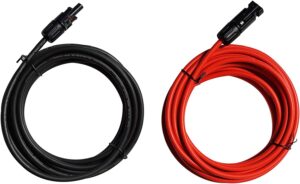 eco-worthy 16ft 8awg solar cable with female to male connector solar panel adaptor kit tool extension wire with connector (16ft red + 16ft black)