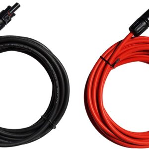 ECO-WORTHY 16FT 8AWG Solar Cable with Female to Male Connector Solar Panel Adaptor Kit Tool Extension Wire with Connector (16FT Red + 16FT Black)