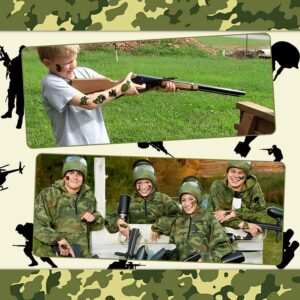 170PCS Camouflage Military Themed Temporary Tattoo Army Party Favors Camo Military equipment Tank Helicopter Tattoos Stickers for Kids Adult Outdoor Sports Birthday Party