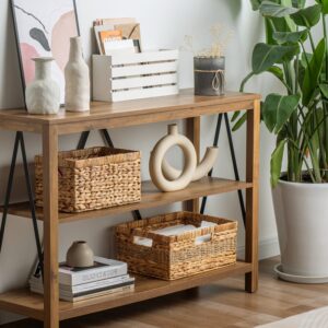 StorageWorks Wicker Storage Basket, Baskets for Organizing, Storage Basket with Built-in Handles