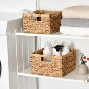 StorageWorks Wicker Storage Basket, Baskets for Organizing, Storage Basket with Built-in Handles