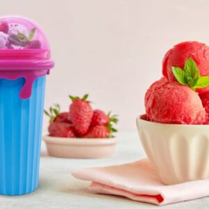 Slushy Cup Slushy Maker Cup TIK TOK Frozen Magic Squeeze Cup - Quick Cool Slushy Milk Shake Ice Cream Smoothies Cup