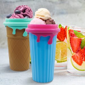 Slushy Cup Slushy Maker Cup TIK TOK Frozen Magic Squeeze Cup - Quick Cool Slushy Milk Shake Ice Cream Smoothies Cup