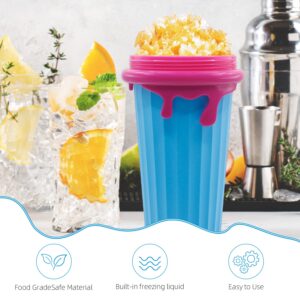 Slushy Cup Slushy Maker Cup TIK TOK Frozen Magic Squeeze Cup - Quick Cool Slushy Milk Shake Ice Cream Smoothies Cup