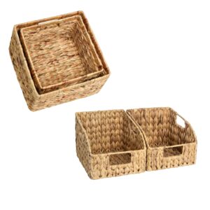 storageworks wicker storage basket, pantry baskets for organizing, wicker baskets with built-in handles