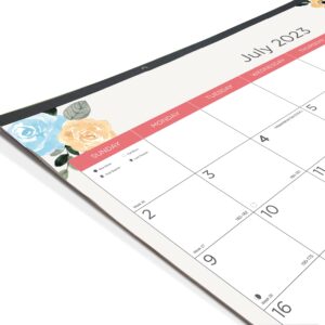 Blueline Academic Monthly Desk Pad Calendar, 18 Months, July 2023 to December 2024, 22" x 17", Blossom Design (CA1716BD-24)