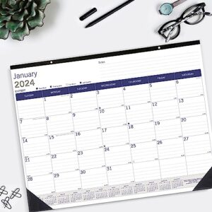 Blueline 2024 DuraGlobe Monthly Desk Pad Calendar, 12 Months, January to December, 22" x 17", English (C177227-24)