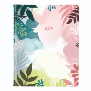 blueline 2024 monthly planner, 14 months, december 2023 to january 2025, twin-wire binding, 11" x 8.5", meadow design (c701g.01-24)