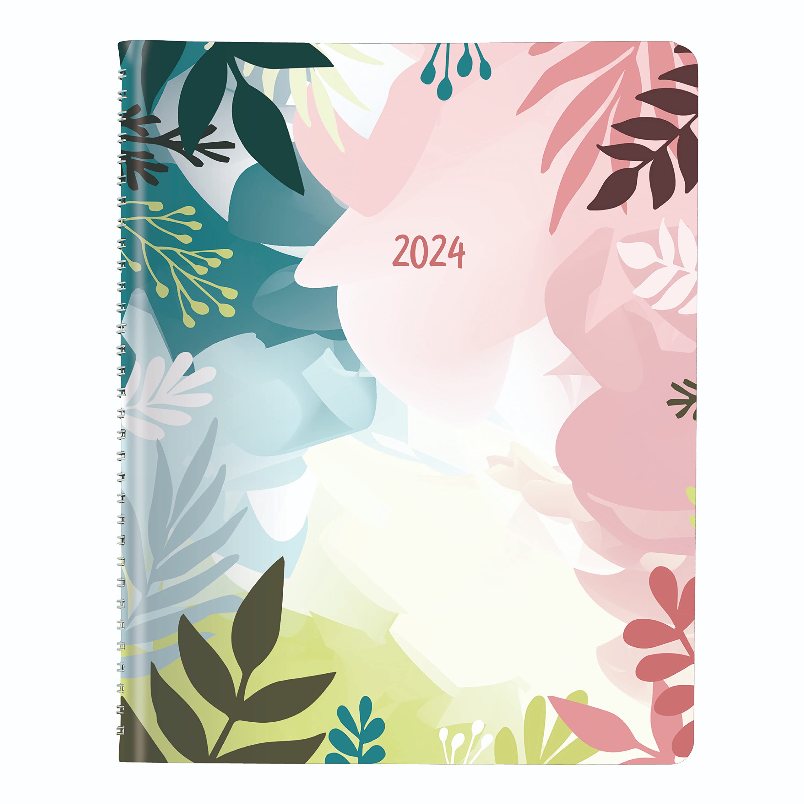 Blueline 2024 Monthly Planner, 14 Months, December 2023 to January 2025, Twin-Wire Binding, 11" x 8.5", Meadow Design (C701G.01-24)