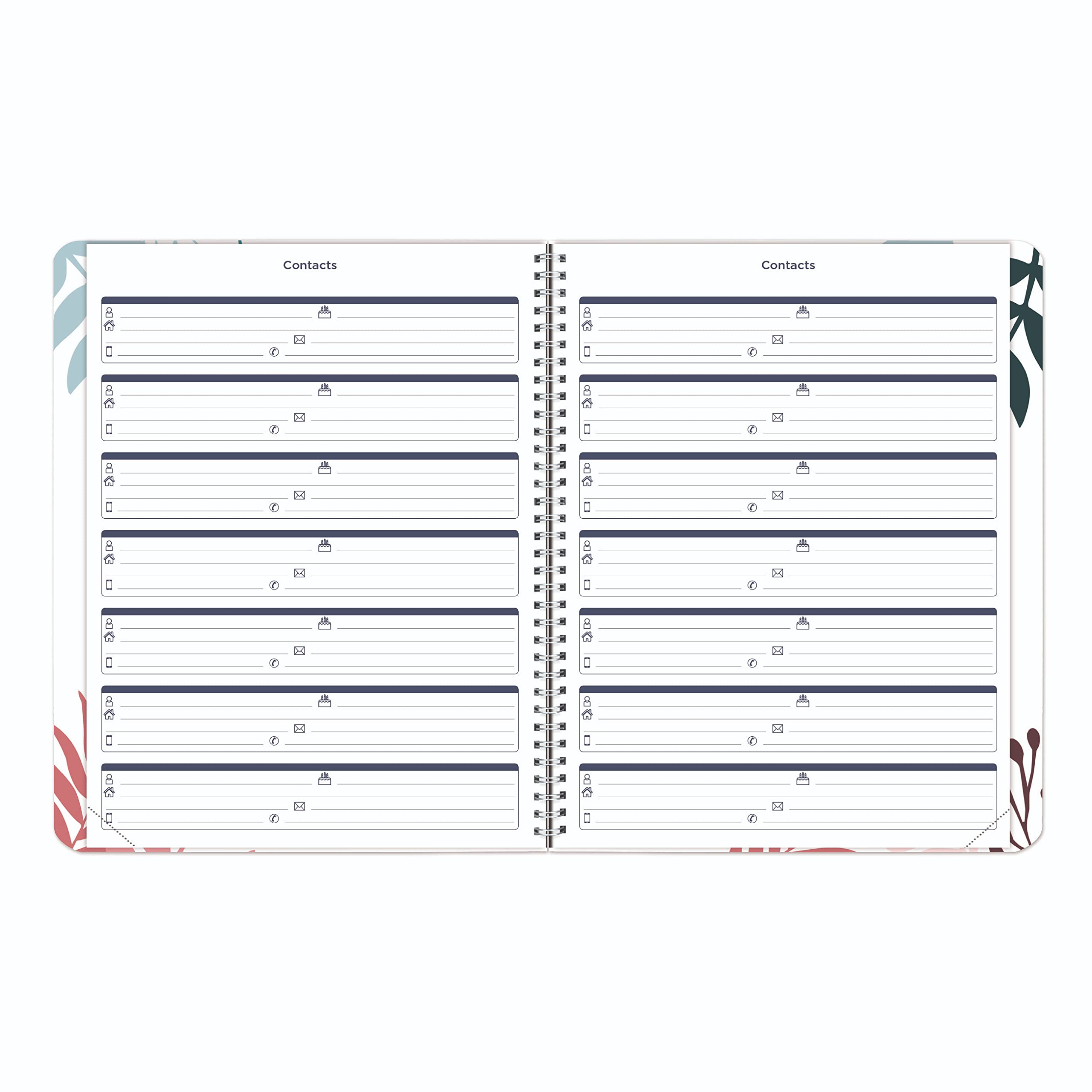 Blueline 2024 Monthly Planner, 14 Months, December 2023 to January 2025, Twin-Wire Binding, 11" x 8.5", Meadow Design (C701G.01-24)