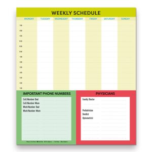 Blueline Magnetic Monthly Fridge Calendar with Shopping List and Note Pad, Runs Sept 2023 thru December 2024, 14"x13.5", (C174110A-24