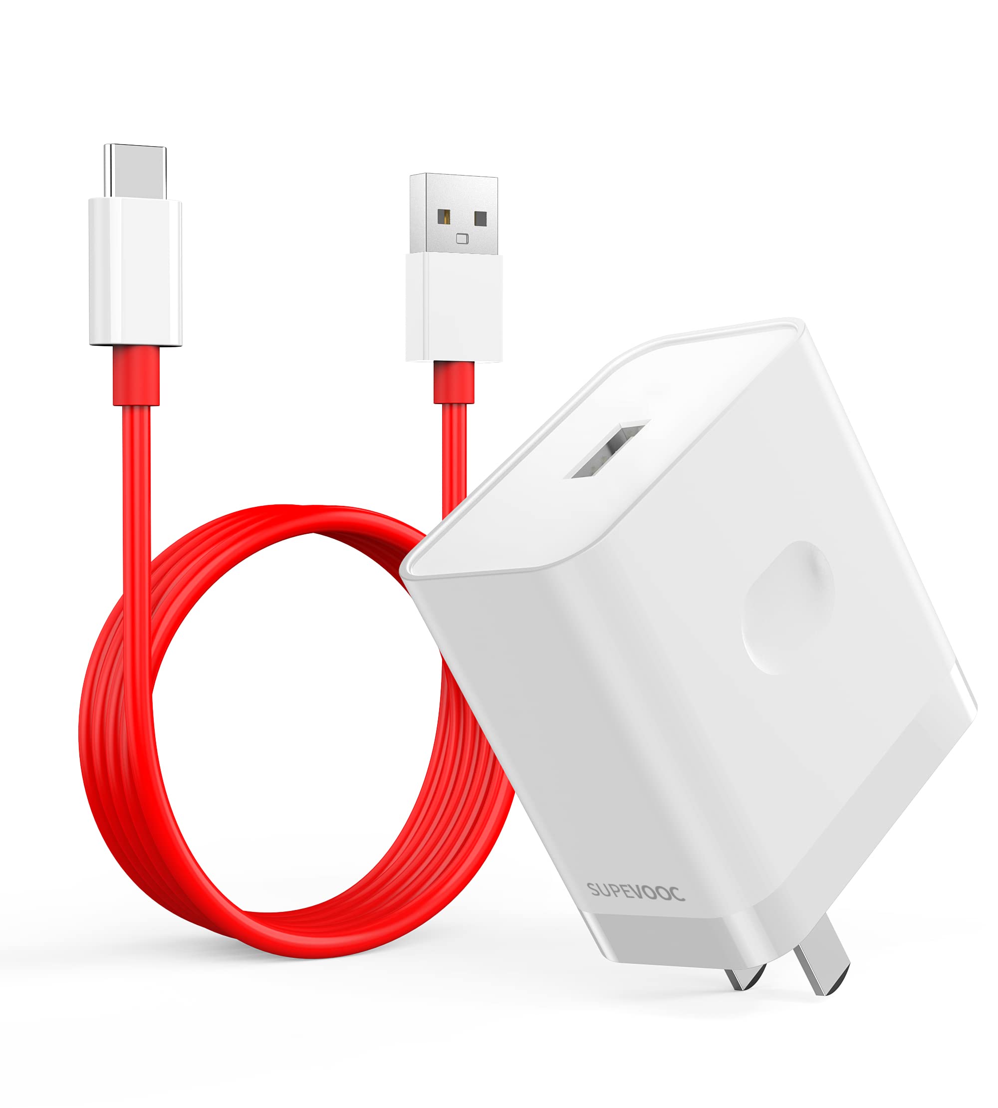 WNIEYO 10Pro/10R/10 80W SuperVooc Charger, Compatible with OnePlus 6T/6 Pro/6/5T/5 Pro, USB-C Fast Charging Cable 3.3FT