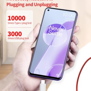 WNIEYO 10Pro/10R/10 80W SuperVooc Charger, Compatible with OnePlus 6T/6 Pro/6/5T/5 Pro, USB-C Fast Charging Cable 3.3FT