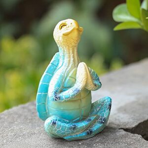 FEIYU BUY Turtle Yoga Statue Resin Process Decoration Meditation Turtles, Used for Indoor and Outdoor Window sill Decoration Gifts