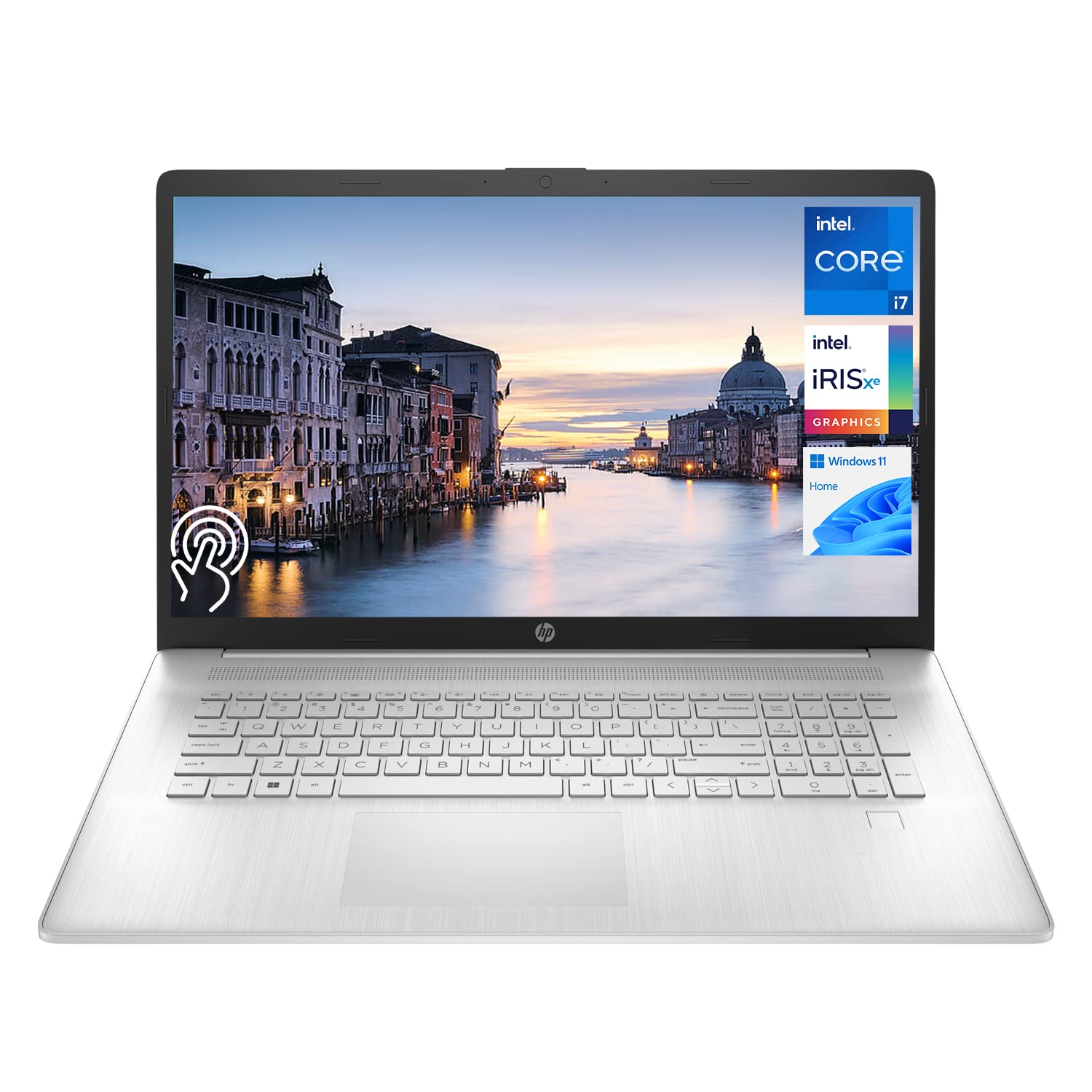 HP Newest Laptop, 17.3” HD+ Touchscreen Display, 12th Gen Intel Core i7-1255U Processor, 64GB RAM, 2TB PCIe SSD, Backlit Keyboard, Fingerprint Reader, Wi-Fi, Windows 11 Home, Silver