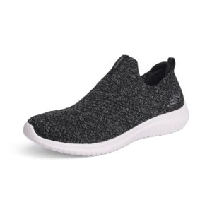 skechers women's bikers lite-relive sneaker, black, 5.5