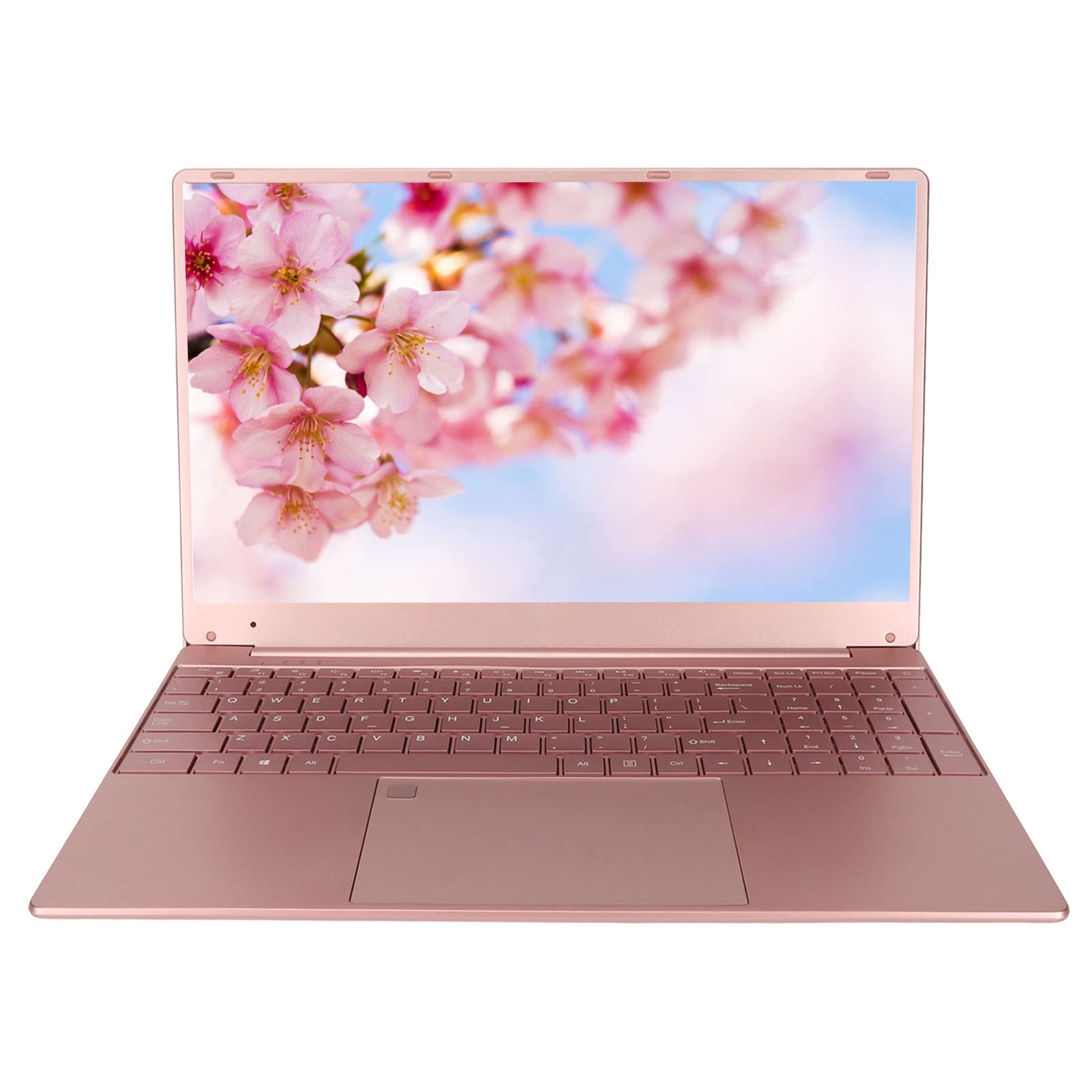 ciciglow 15.6in Pink Laptop, Business Laptop with Fingerprint Unlock, 16GB RAM 512GB SSD, 1920X1080 IPS Display, for Celeron N5095 CPU, for Windows11, Keyboard Backlight