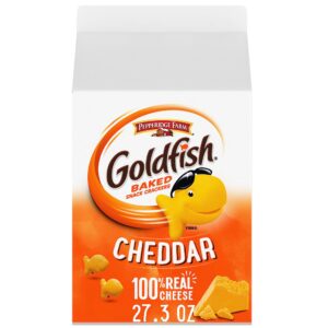 goldfish cheddar cheese crackers, 27.3 oz carton