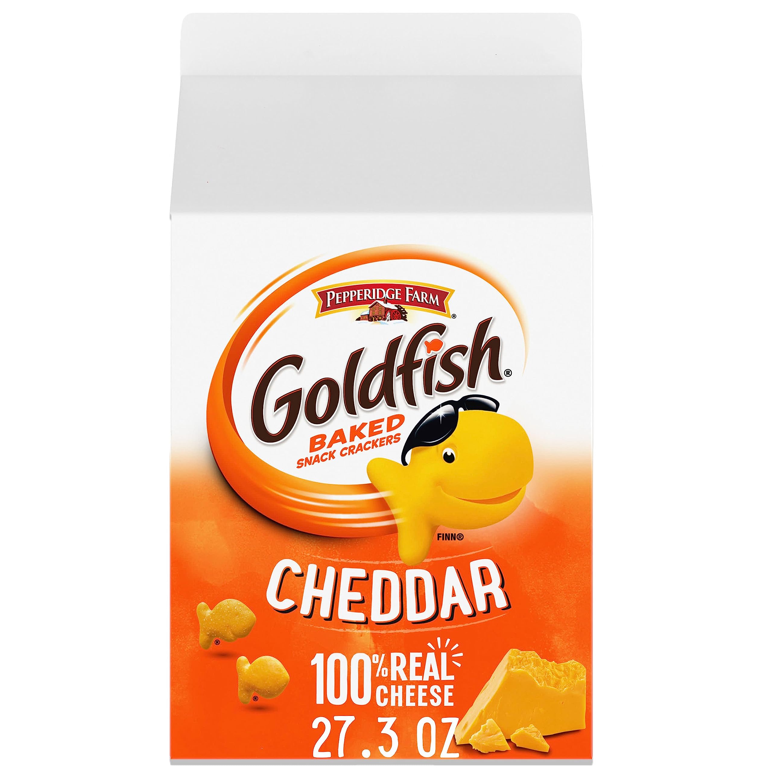 Goldfish Cheddar Cheese Crackers, 27.3 oz Carton