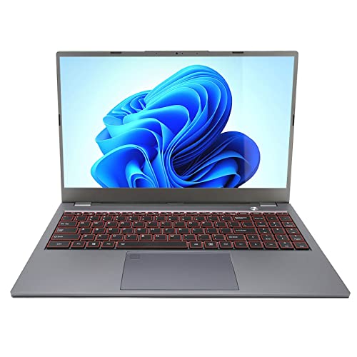 15.6 Inch Laptop, Fingerprint Reader Backlit Keyboard 16G Running Memory Notebook Computer 100‑240V FHD IPS 8000mAh for Business (16+1TB US Plug)