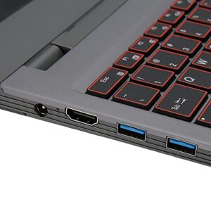 15.6 Inch Laptop, Fingerprint Reader Backlit Keyboard 16G Running Memory Notebook Computer 100‑240V FHD IPS 8000mAh for Business (16+1TB US Plug)