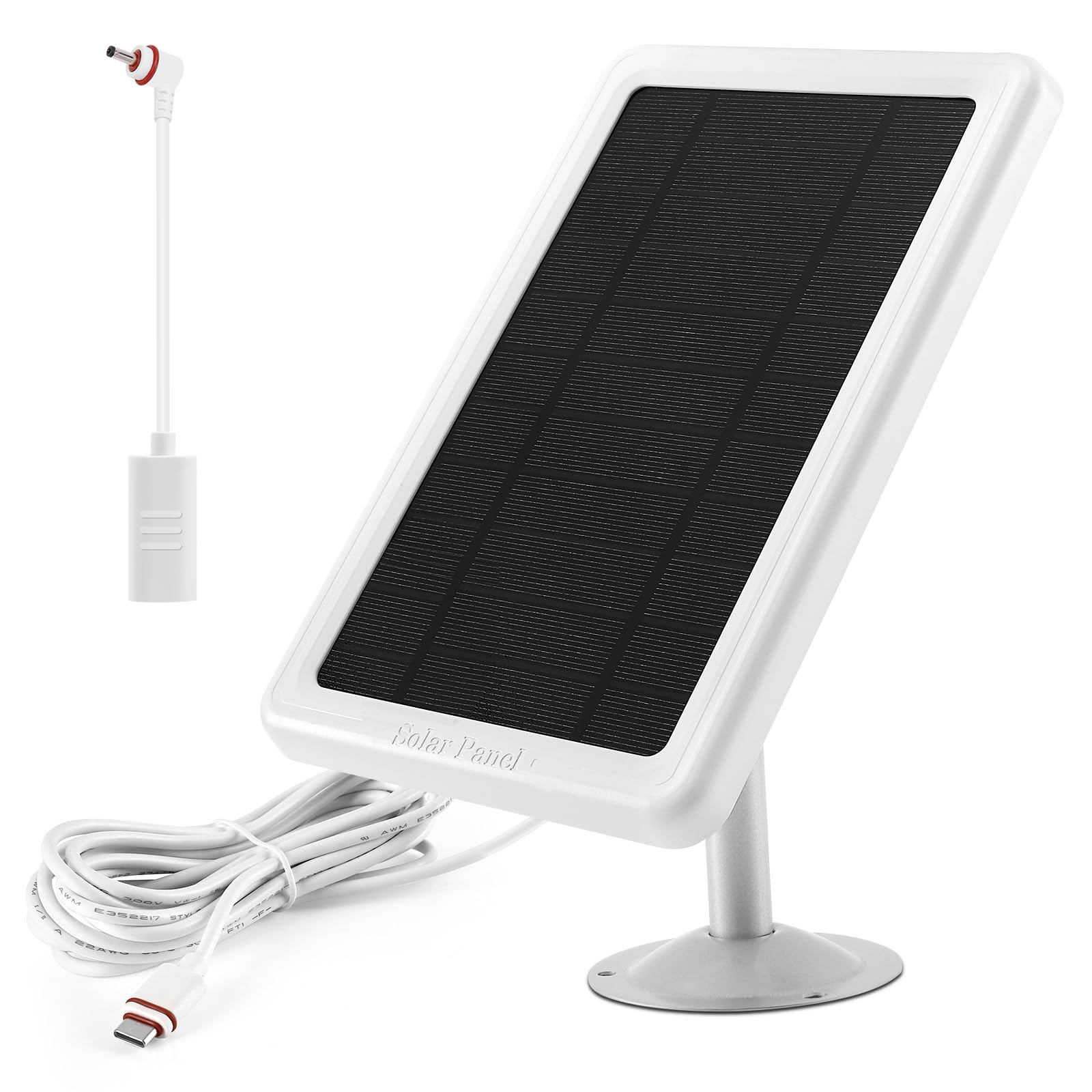 Awwndd Camera Solar Panel, Solar Battery Charger, Compatible with Ring Spotlight Cam (Battery), Ring Stick Up Cam Battery, 5.5V 4.5W Fast Charging(1Pack)