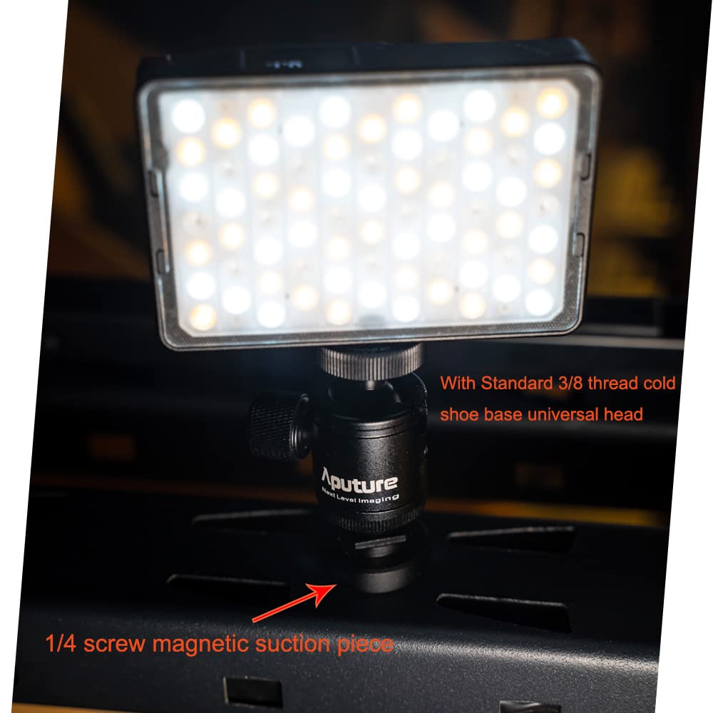 Aputure MC Pro Camera Light,5W High Brightness 1585 Lux at 0.5m,2000-10000K Adjustable Magnetic Attraction and IP65 Weatherproof RGBWW Mini On Camera Video Light