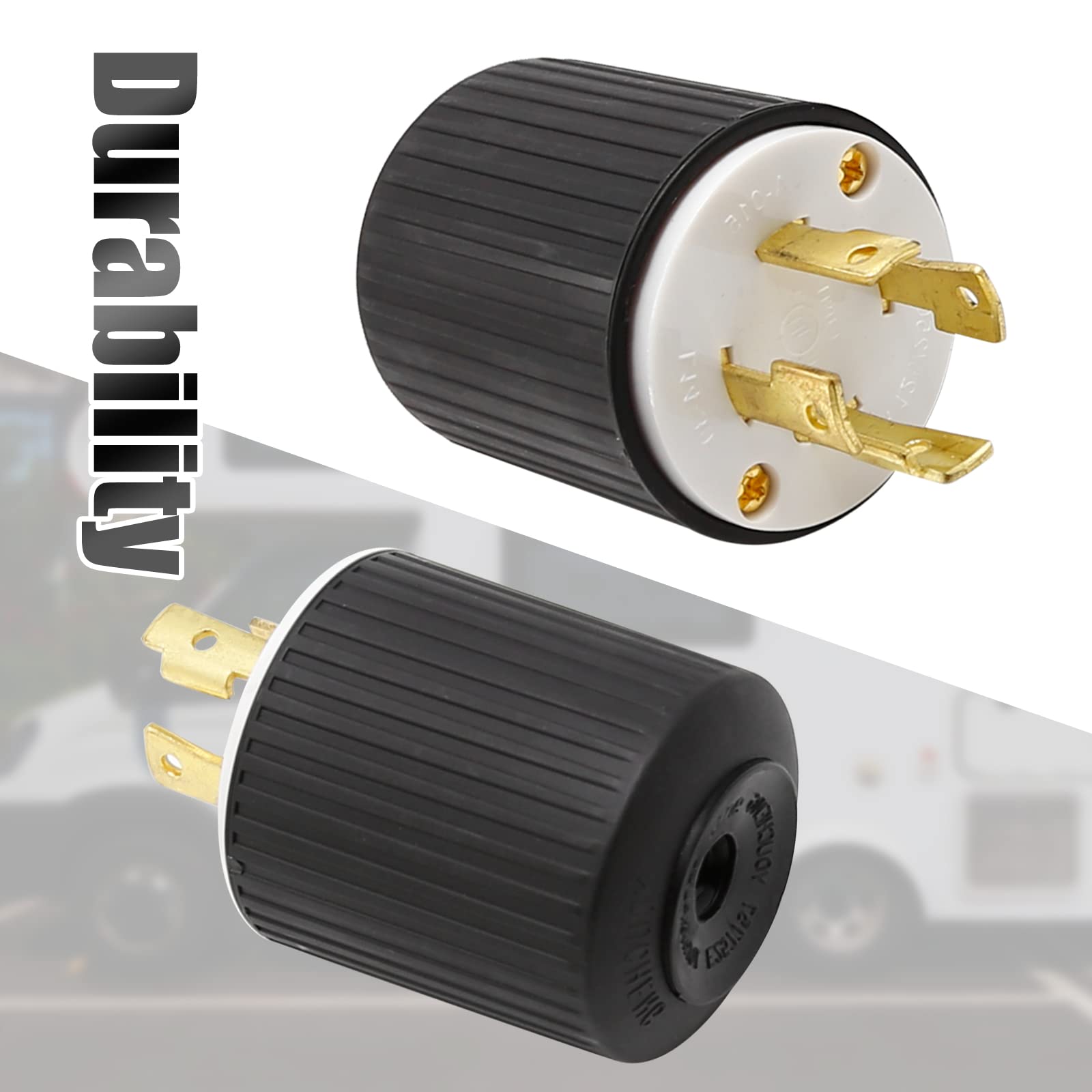 Saihisday NEMA L14-30P Twist Locking Plug and Connector,Generator Locking Plug Adapter 30 Amp 125/250V, UL Listed