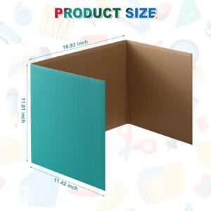 18 Pcs Privacy Folders Boards for Student Desks Desk Dividers for Students Classroom Desk Privacy Panel Study Carrels School Teacher Supplies, 9 Colors, 17 x 12 Inch