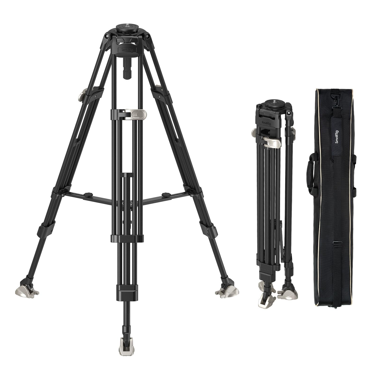 SmallRig FreeBlazer Heavy-Duty Carbon Fiber Tripod, 72" Video Bowl Tripod with One-Step Locking System, Load up to 55 lbs, for Camera, Camcorder-4167