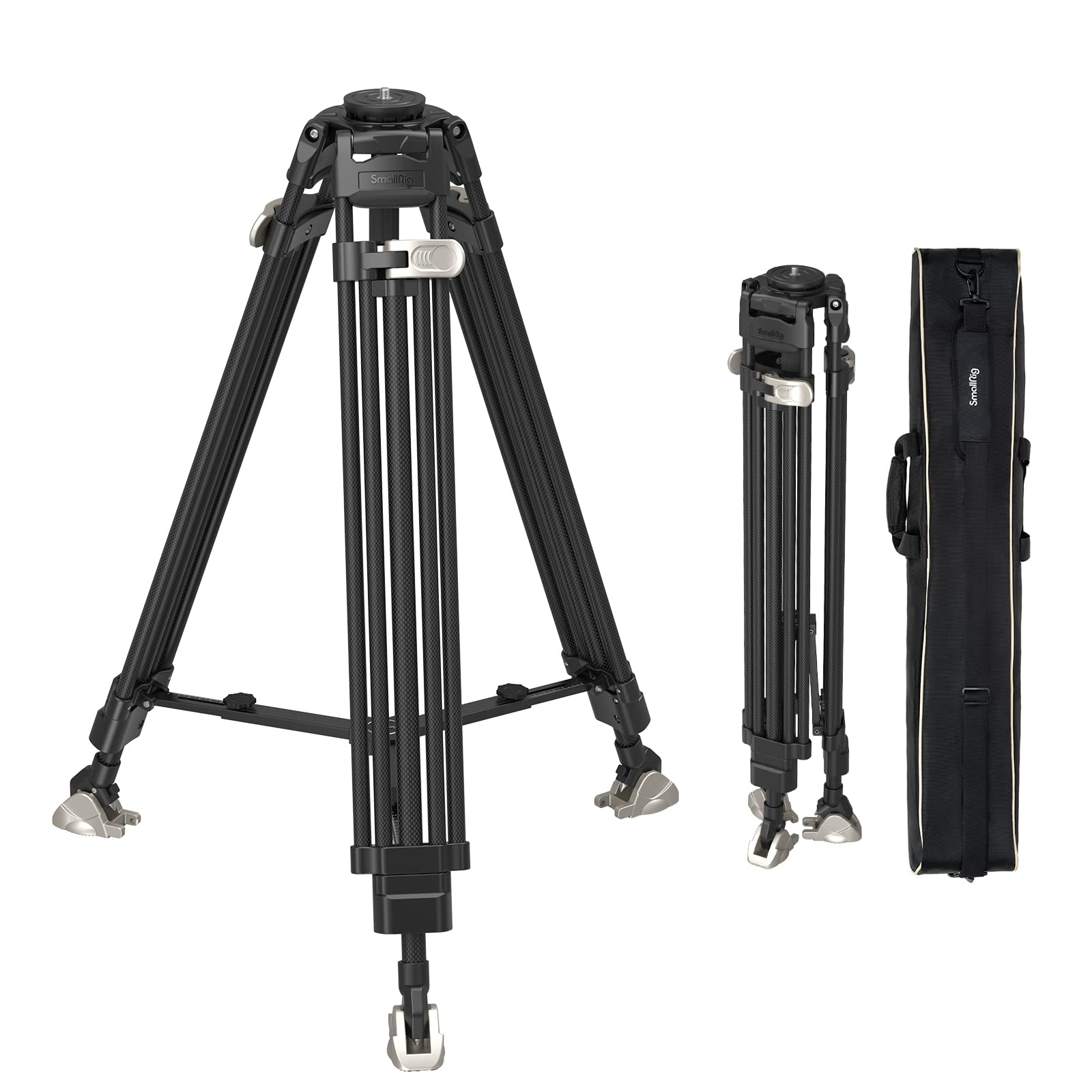 SmallRig FreeBlazer Heavy-Duty Carbon Fiber Tripod, 72" Video Bowl Tripod with One-Step Locking System, Load up to 55 lbs, for Camera, Camcorder-4167