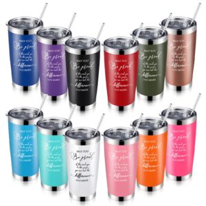 norme 12 pcs thank you gifts may you be proud tumbler cup 20 oz stainless steel insulated inspirational coworker mug with lids for women employee teacher nurse volunteer appreciation gifts