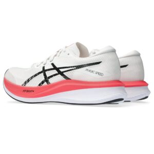 ASICS Women's Magic Speed 3 Running Shoes, 5.5, White/Black