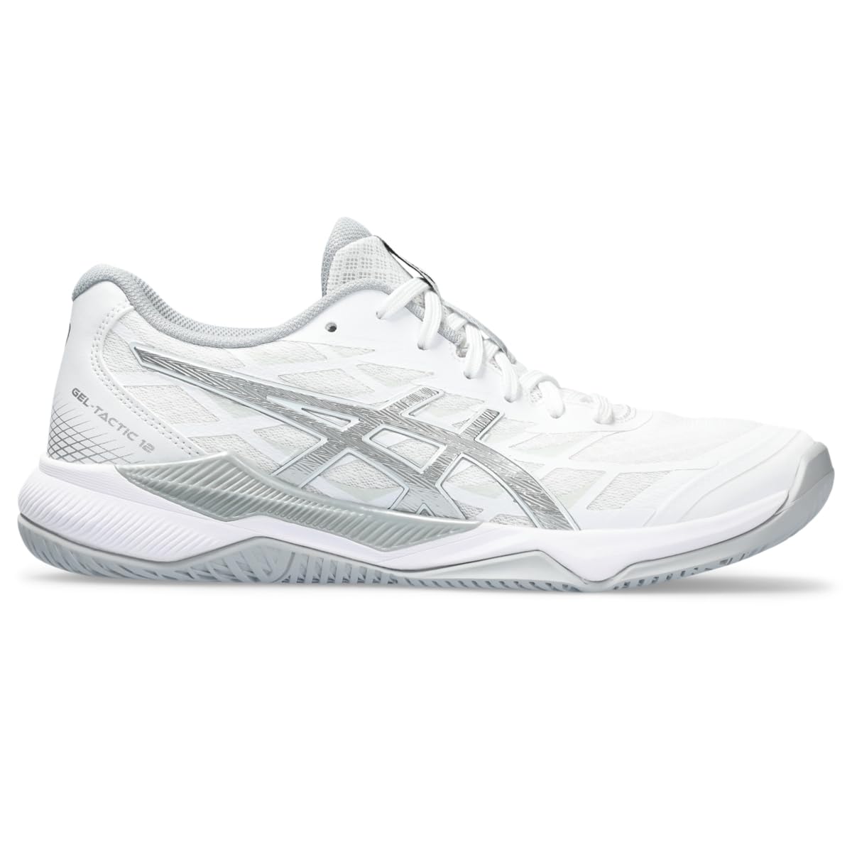 ASICS Women's Gel-Tactic 12 Shoes, 7, White/Pure Silver