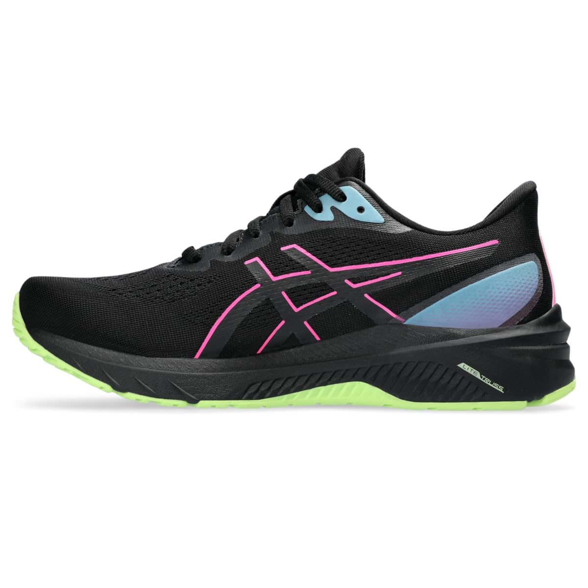 ASICS Women's GT-1000 12 GTX Shoes, 9.5, Black/HOT Pink