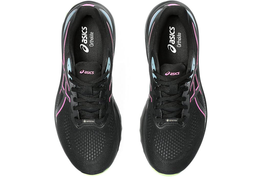 ASICS Women's GT-1000 12 GTX Shoes, 9.5, Black/HOT Pink