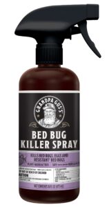 grandpa gus's natural bed bug killer spray, 48 hours time-release plant-based actives, kills bed bugs & their eggs, 16 fl oz