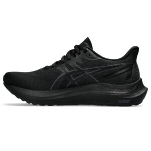 asics women's gt-2000 12 running shoes, 9, black/black