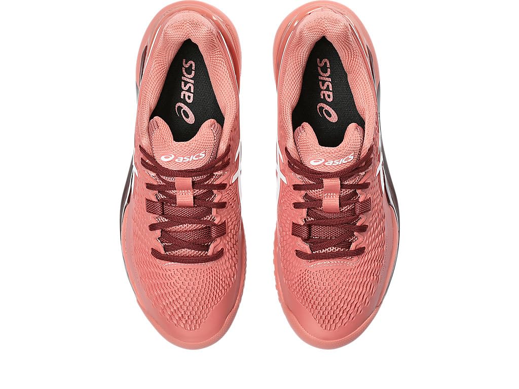 ASICS Women's Gel-Resolution 9 Clay Tennis Shoes, 10.5, Light Garnet/White