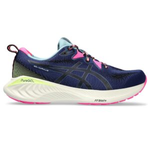 ASICS Women's Gel-Cumulus 25 Trail Shoes, 7.5, Nature Bathing/Lime Green