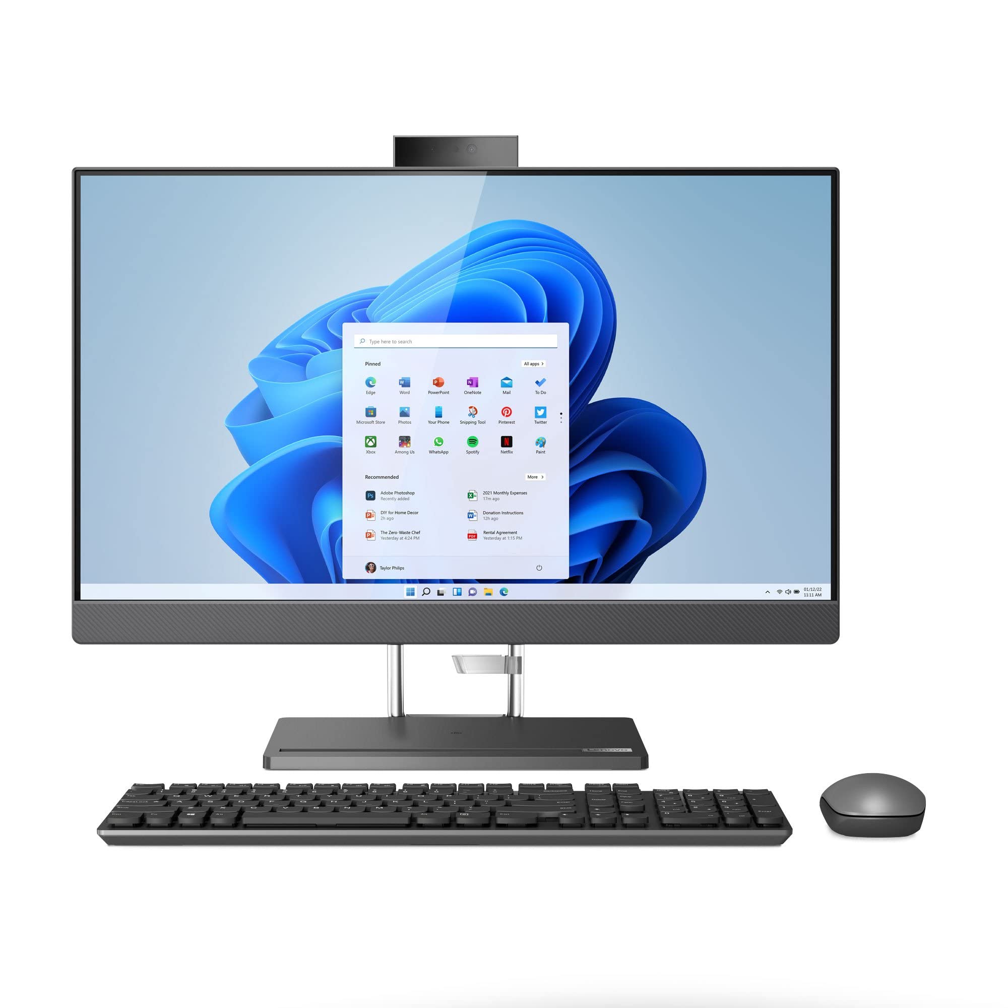 Lenovo IdeaCentre AIO 5i 27" QHD Touchscreen All-in-1 Desktop Computer - 12th Gen Intel Core i7-12700H 14-Core up to 4.7 GHz CPU, 16GB DDR5 RAM, 512GB NVMe SSD, Intel Iris Xe Graphics, Windows 11 Home