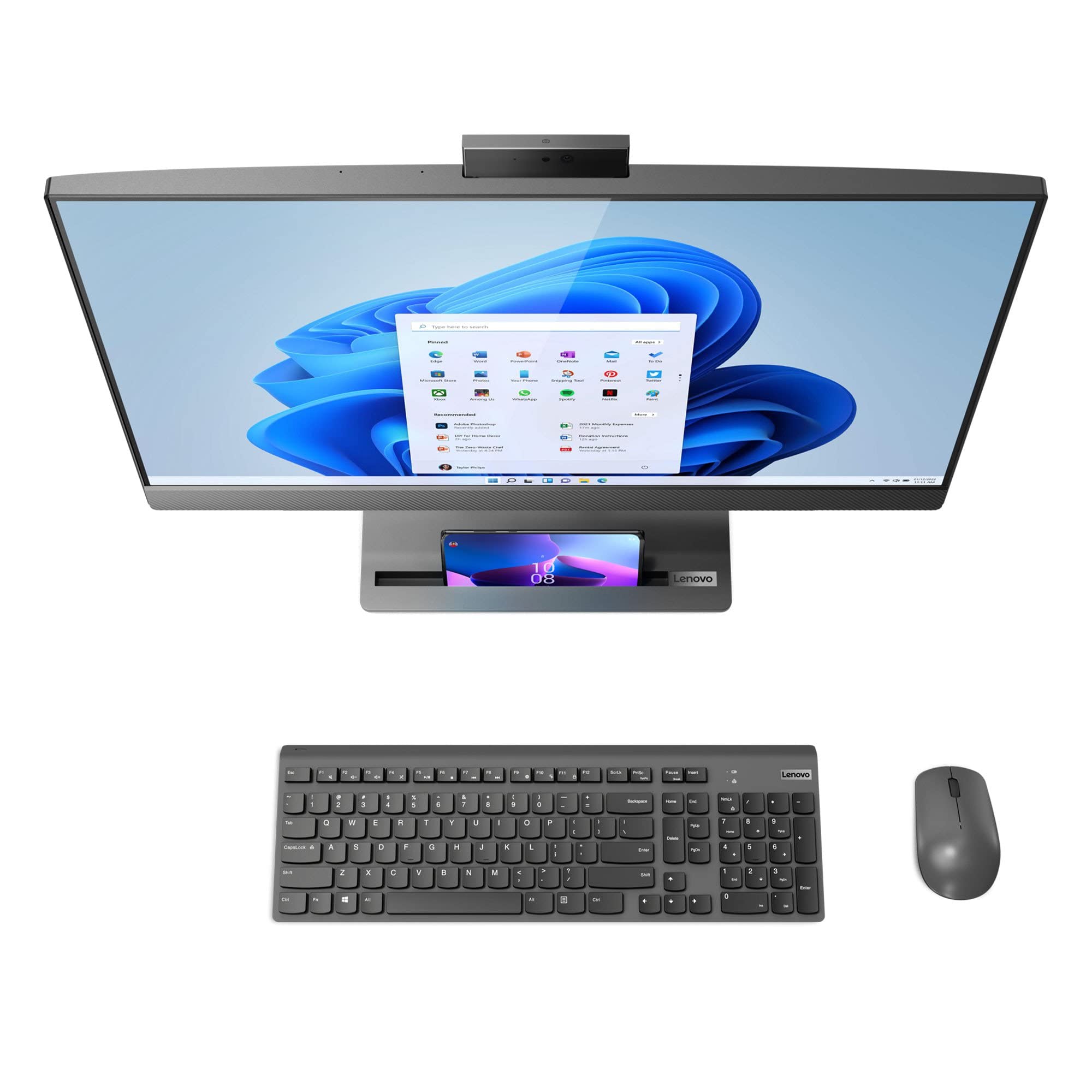 Lenovo IdeaCentre AIO 5i 27" QHD Touchscreen All-in-1 Desktop Computer - 12th Gen Intel Core i7-12700H 14-Core up to 4.7 GHz CPU, 16GB DDR5 RAM, 512GB NVMe SSD, Intel Iris Xe Graphics, Windows 11 Home