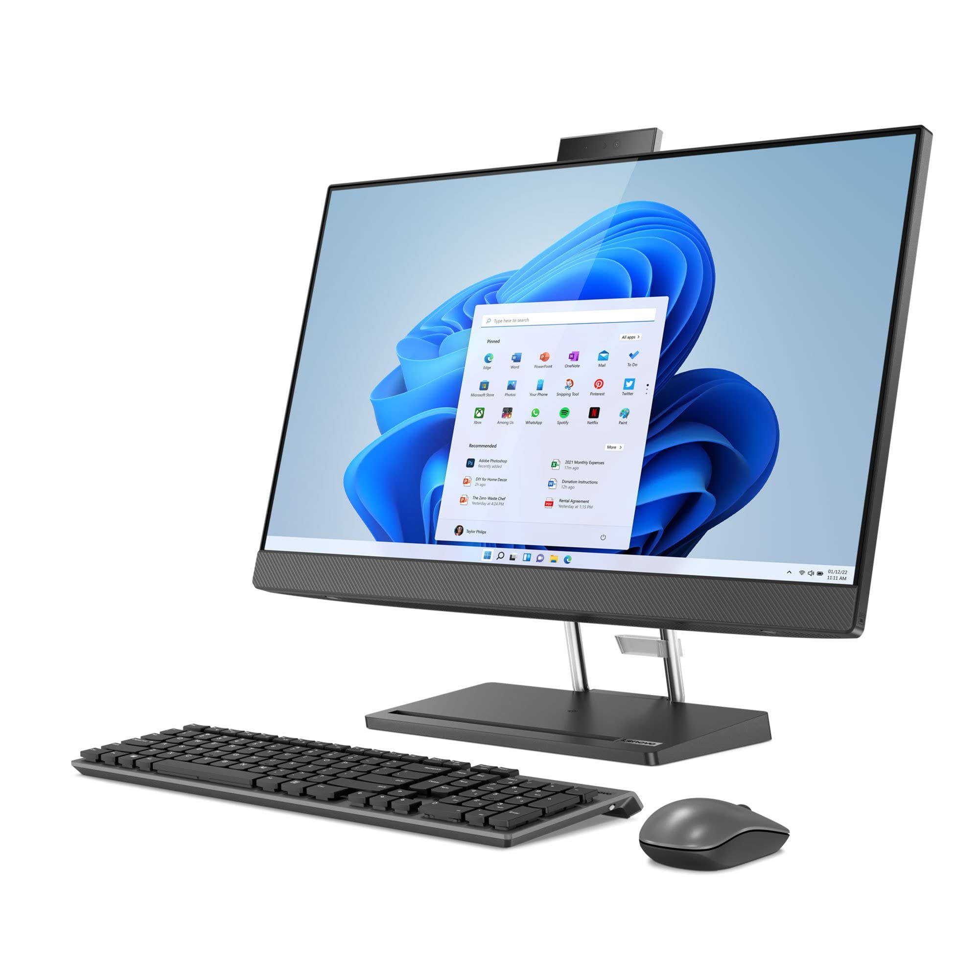 Lenovo IdeaCentre AIO 5i 27" QHD Touchscreen All-in-1 Desktop Computer - 12th Gen Intel Core i7-12700H 14-Core up to 4.7 GHz CPU, 16GB DDR5 RAM, 512GB NVMe SSD, Intel Iris Xe Graphics, Windows 11 Home