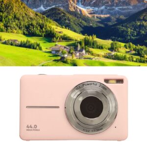 Digital Camera, Compact Digital Camera Auto Light Sensitive 700 MAh Battery HD 1080P 2.4 Inch IPS Display US Plug 100‑240V 16X Zoom 44M for Wedding for Photo (Pink)